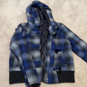 blue and black jacket